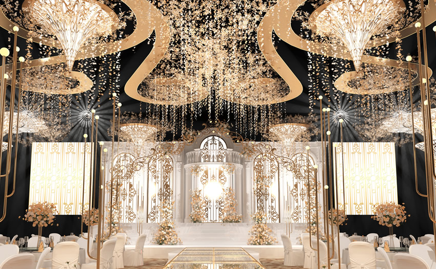 镇康花木兰喜事汇金色大厅效果展示